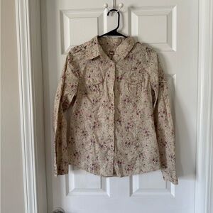 Mudd Beige Floral Shirt